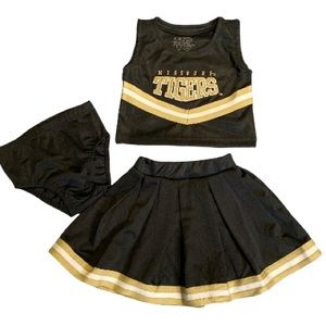 Cheerleading Cheerleader Outfit Missouri Tigers Girls 2/2T 3/3T